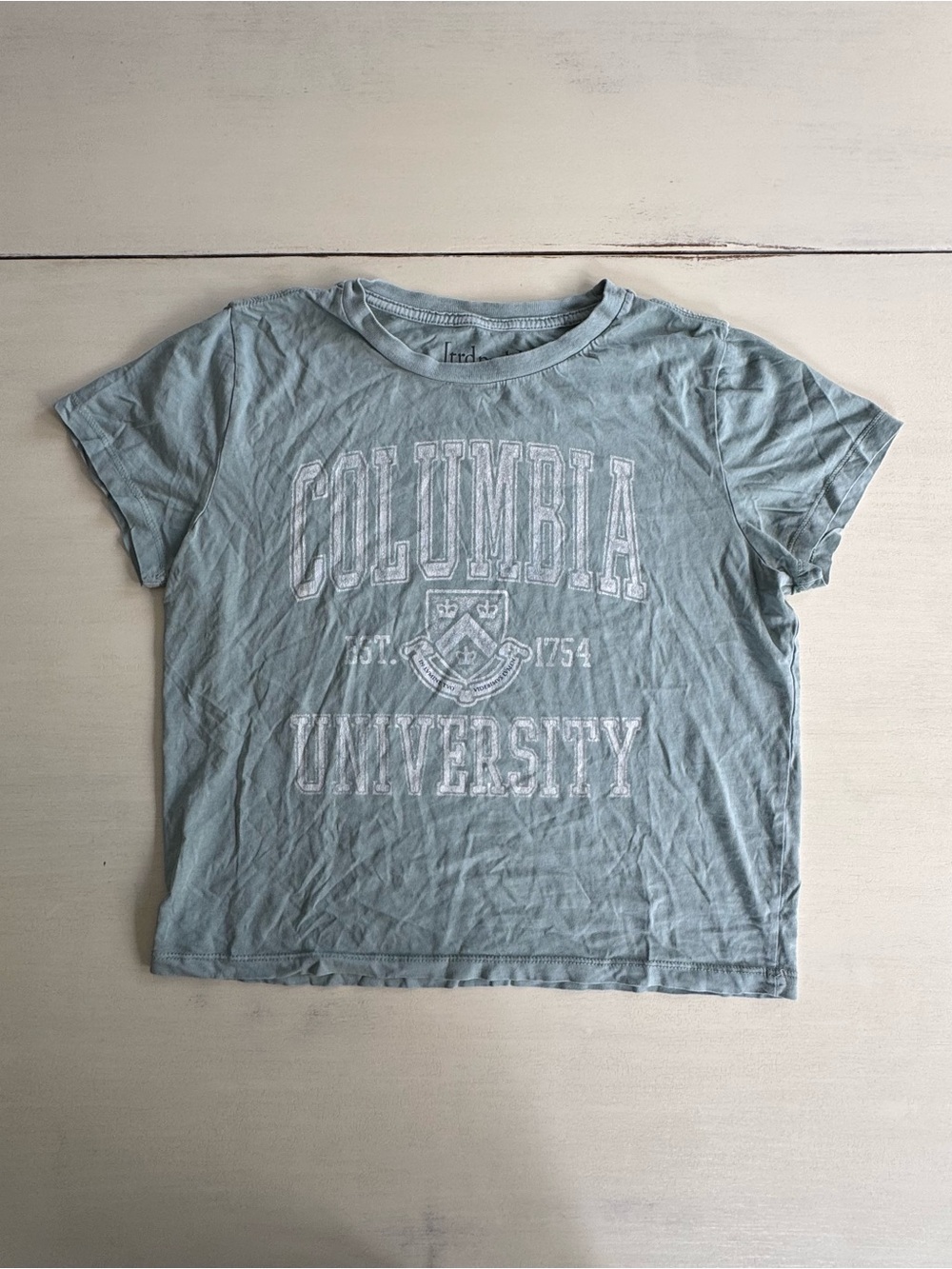 Columbia University Light Blue Logo Tee